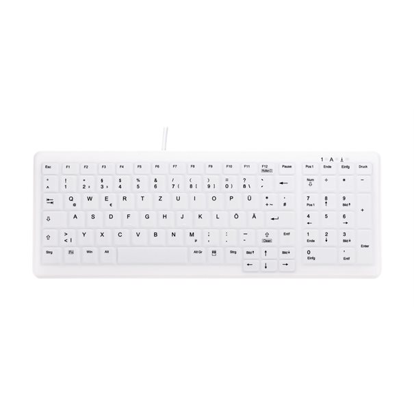 CONTOUR ACTIVE KEY Keyboard AK-C7000 Medical Compact protected [DE] IP68 white +++ kabelgebunden, Kompaktes Format mit Nummernfeld
